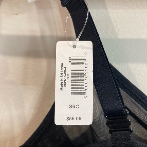 GAPBODY Sz 36C Sheer Semi-Demi Underwire Adjustable Straps Supportive Bra NEW - Picture 5 of 10